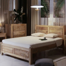 Łóżko z litego drewna mango 160x200